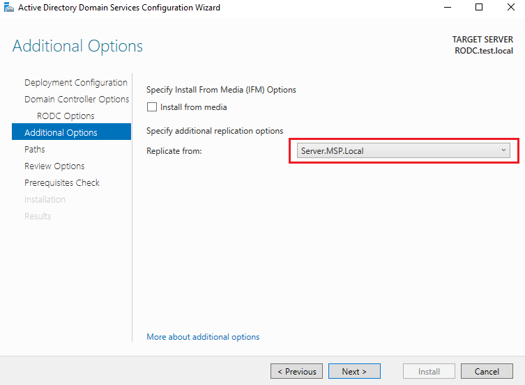 Additional Options