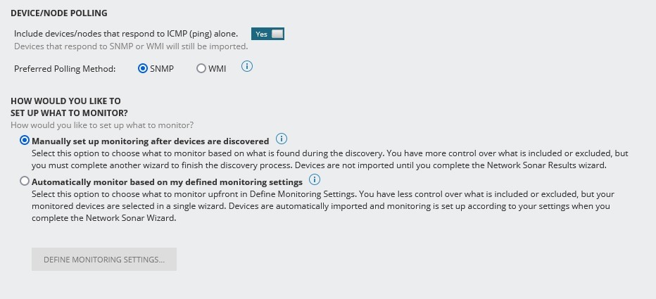 تنظیمات monitoring