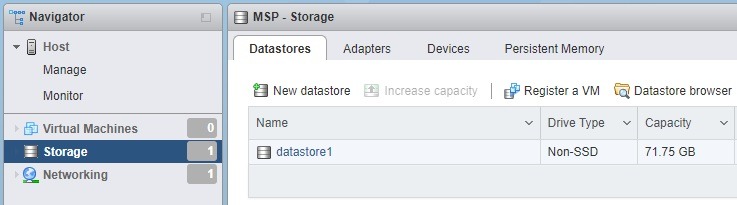 منوی Storage