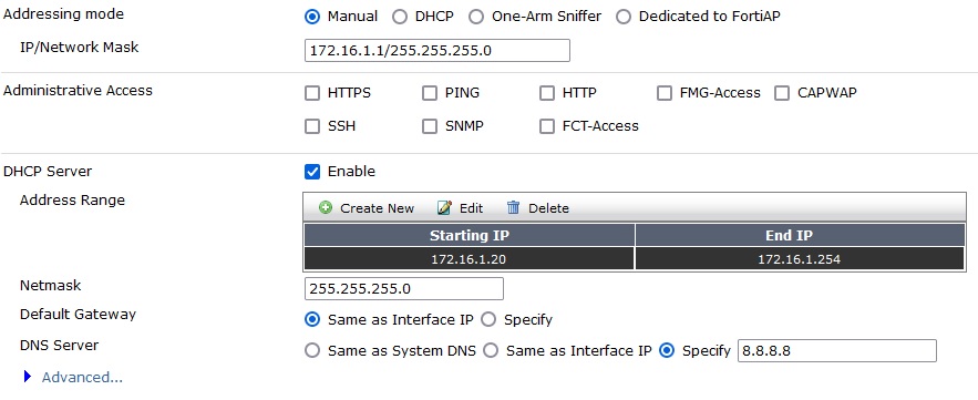 تنظیمات IP