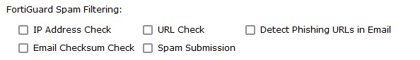 قسمت spam filtering