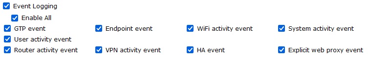 گزینه Event Logging