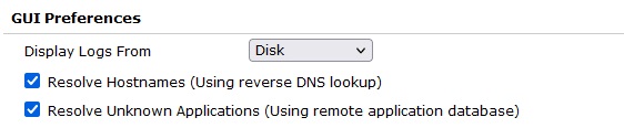 تنظیمات GUI Preferences