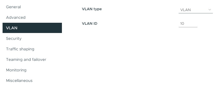 گزینه VLAN