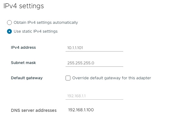 تنظیمات ipv4