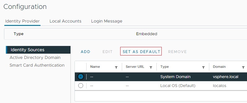 انتخاب identity source