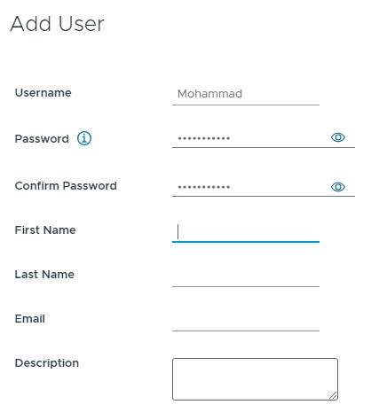 ایجاد User