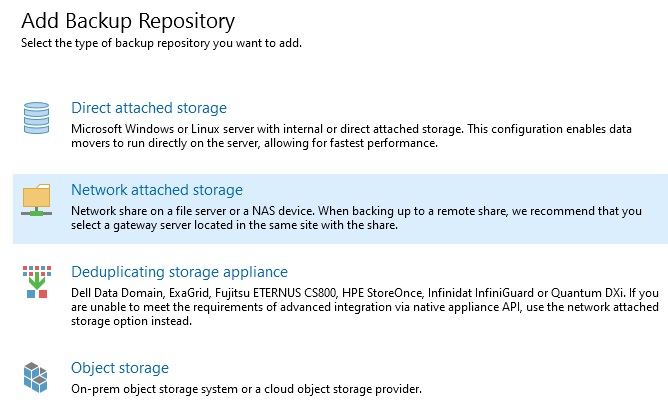 گزینه backup repository